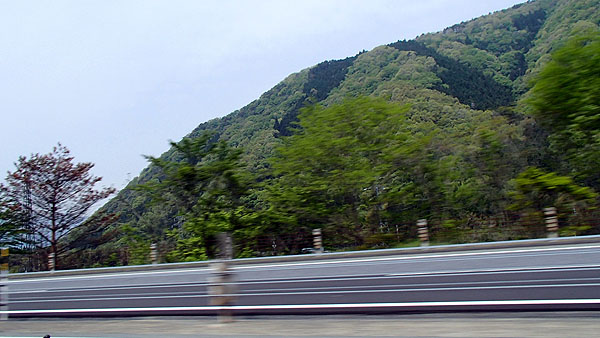 山の緑は濃いところと薄いところが目立ちます